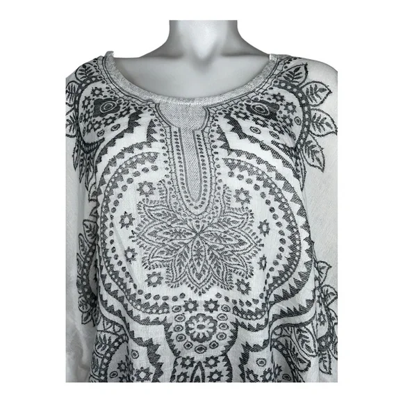 Raj Kaftan Elegant Black and White Women's kaftan/kimono/tunic One Size - Picture 2 of 8